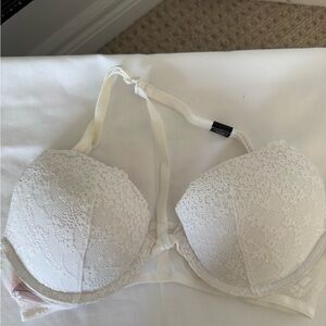 Victoria's Secret White Lace Bra push up bra 34 b nwt